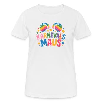 Karnevalsmaus Karneval Köln Kölner Karnevals Maus - Frauen T-Shirt atmungsaktiv - Weiß - Vorne - AI Model Female 172 dark (172cm)
