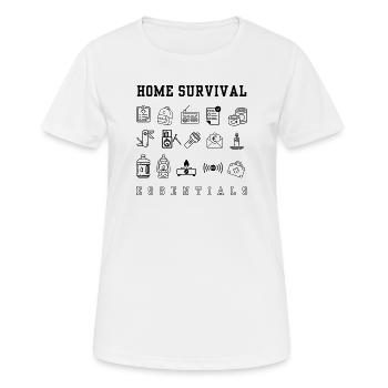 Notfallplan – Weltuntergang - Frauen T-Shirt atmungsaktiv - Weiß - Vorne - AI Model Female 172 dark (172cm)