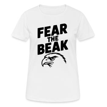 Peur du bec - T-shirt respirant Femme - blanc - Devant - AI Model Female 172 dark (172cm)