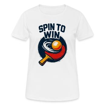Spin to Win - Ping Pong - Women's Breathable T-Shirt - white - Front - AI Model Female 172 dark (172cm)