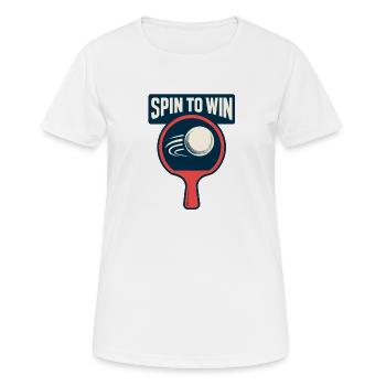 Spin to Win - Ping Pong - Women's Breathable T-Shirt - white - Front - AI Model Female 172 dark (172cm)