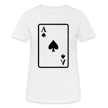 Ace of spades - Women's Breathable T-Shirt - white - Front - AI Model Female 172 dark (172cm)