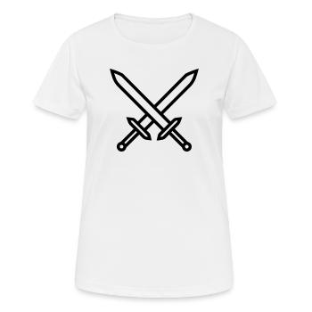 Crossed Swords Medieval Combat - Women's Breathable T-Shirt - white - Front - AI Model Female 172 dark (172cm)