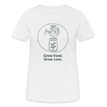 Horticulture biologique, agriculture durable - T-shirt respirant Femme - blanc - Devant - AI Model Female 172 dark (172cm)