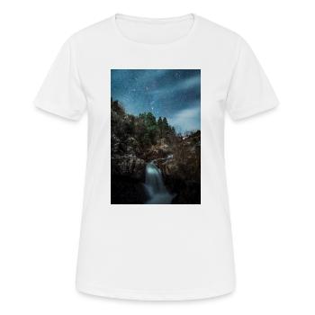 Orion-Sternbild über einem erstaunlichen Fluss - Frauen T-Shirt atmungsaktiv - Weiß - Vorne - AI Model Female 172 dark (172cm)