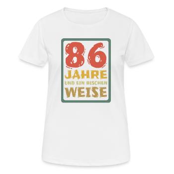 Age 86 - Women's Breathable T-Shirt - white - Front - AI Model Female 172 dark (172cm)