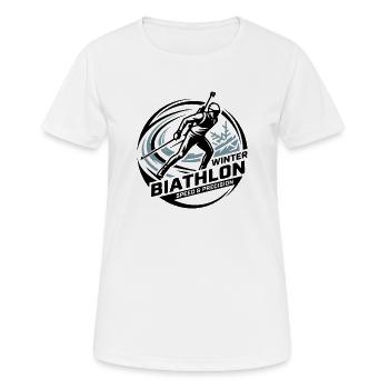 Biathlon Athlete Sport Sport Winter Sports - Women's Breathable T-Shirt - white - Front - AI Model Female 172 dark (172cm)