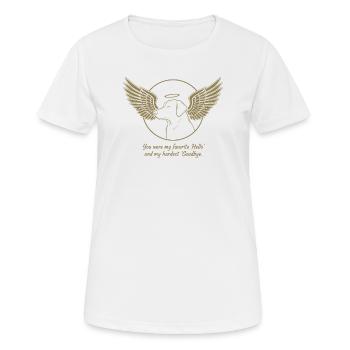 Labrador Angel in Dog Heaven Mourning Farewell - Women's Breathable T-Shirt - white - Front - AI Model Female 172 dark (172cm)