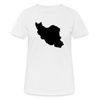 Silhouette de l’Iran - T-shirt respirant Femme - blanc - Devant - AI Model Female 172 dark (172cm)