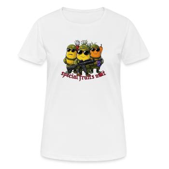 Spezialfrüchte Einheit - Frauen T-Shirt atmungsaktiv - Weiß - Vorne - AI Model Female 172 dark (172cm)