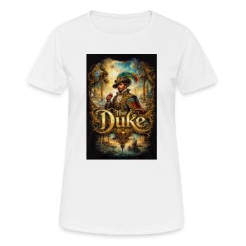 Le Portrait baroque du duc avec verre - T-shirt respirant Femme - blanc - Devant - AI Model Female 172 dark (172cm)