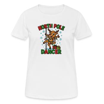 Danseuse du pôle Nord – Noël inapproprié pour - T-shirt respirant Femme - blanc - Devant - AI Model Female 172 dark (172cm)