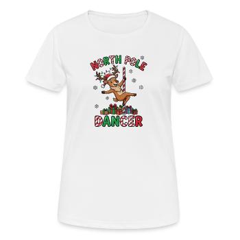 Danseuse du pôle Nord – Noël inapproprié pour - T-shirt respirant Femme - blanc - Devant - AI Model Female 172 dark (172cm)