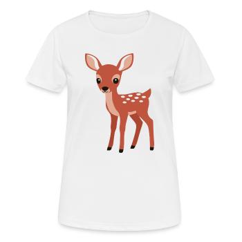 Style minimaliste curieux et curieux - T-shirt respirant Femme - blanc - Devant - AI Model Female 172 dark (172cm)