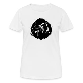 Monkey with Rifle - Women's Breathable T-Shirt - white - Front - AI Model Female 172 dark (172cm)