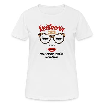 Retraité 2026 | La légende quitte le site - T-shirt respirant Femme - blanc - Devant - AI Model Female 172 dark (172cm)