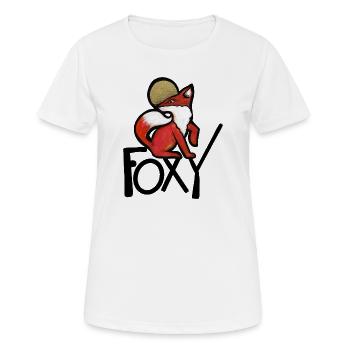 Renard Pourpre avec Auréole Or - T-shirt respirant Femme - blanc - Devant - AI Model Female 172 dark (172cm)
