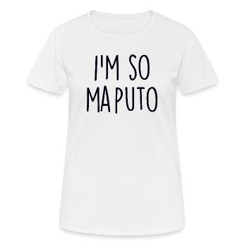 Maputo, Mozambique - Women's Breathable T-Shirt - white - Front - AI Model Female 172 dark (172cm)