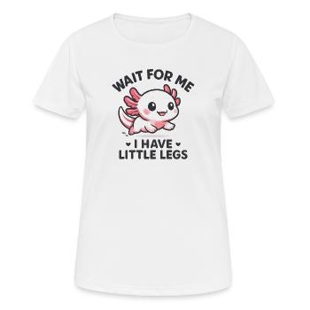 Axolotl disant un mème Humour Petites jambes drôles - T-shirt respirant Femme - blanc - Devant - AI Model Female 172 dark (172cm)