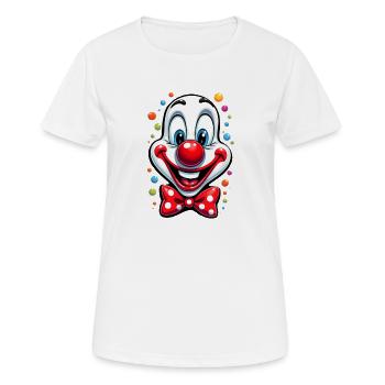 Déguisement de clown de carnaval Carnaval Carnaval - T-shirt respirant Femme - blanc - Devant - AI Model Female 172 dark (172cm)