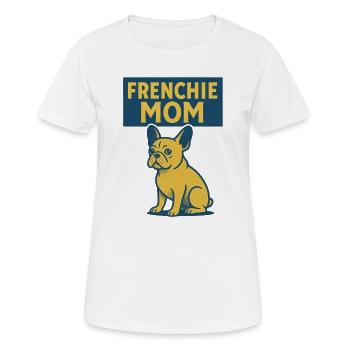 Frenchie Mom Bulldog Tee - Women's Breathable T-Shirt - white - Front - AI Model Female 172 dark (172cm)