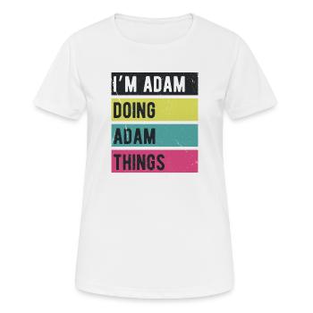 I’m Adam Doing Adam Things Retro Colors - Women's Breathable T-Shirt - white - Front - AI Model Female 172 dark (172cm)