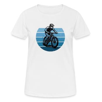 Direkte Mountainbike Aussage - Frauen T-Shirt atmungsaktiv - Weiß - Vorne - AI Model Female 172 dark (172cm)