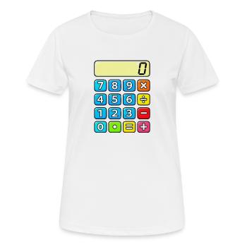 Neon Calculator Pop Art - Women's Breathable T-Shirt - white - Front - AI Model Female 172 dark (172cm)