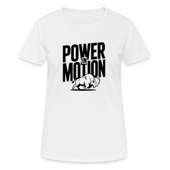 Kraft in Bewegung - Frauen T-Shirt atmungsaktiv - Weiß - Vorne - AI Model Female 172 dark (172cm)