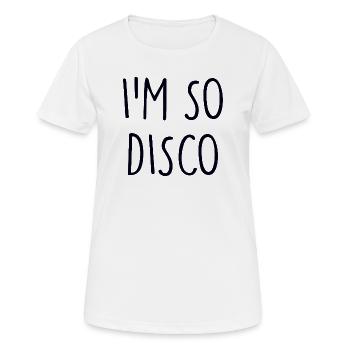 Disco - Frauen T-Shirt atmungsaktiv - Weiß - Vorne - AI Model Female 172 dark (172cm)