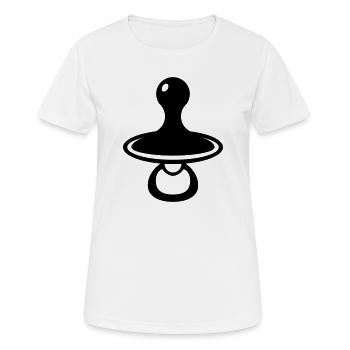 Babyschnuller - Frauen T-Shirt atmungsaktiv - Weiß - Vorne - AI Model Female 172 dark (172cm)