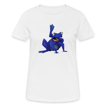 Yogi frog - T-shirt respirant Femme - blanc - Devant - AI Model Female 172 dark (172cm)