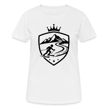 Ski Slope Coat of Arms - Women's Breathable T-Shirt - white - Front - AI Model Female 172 dark (172cm)
