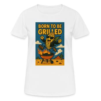 Born to grill - born to be grilled - Women's Breathable T-Shirt - white - Front - AI Model Female 172 dark (172cm)
