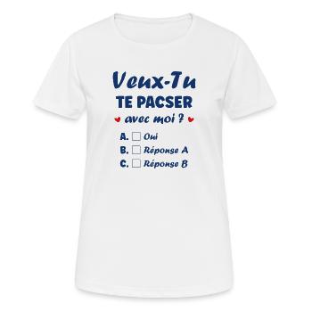PACS application - Women's Breathable T-Shirt - white - Front - AI Model Female 172 dark (172cm)