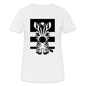 Niedliches Zebra - Frauen T-Shirt atmungsaktiv - Weiß - Vorne - AI Model Female 172 dark (172cm)