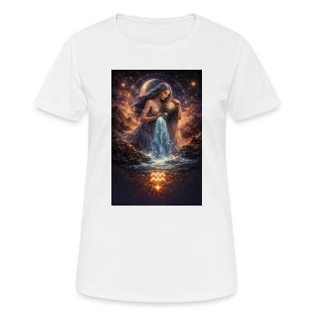 Verseau - T-shirt respirant Femme - blanc - Devant - AI Model Female 172 dark (172cm)
