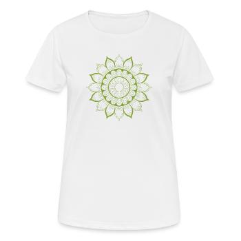 Mandala - Frauen T-Shirt atmungsaktiv - Weiß - Vorne - AI Model Female 172 dark (172cm)