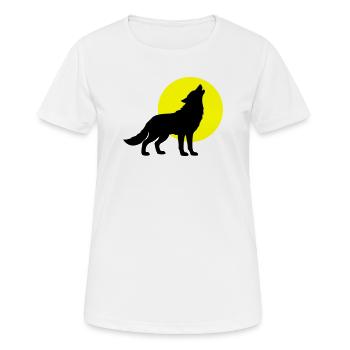 Silhouette de loup - T-shirt respirant Femme - blanc - Devant - AI Model Female 172 dark (172cm)