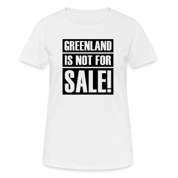 Le Groenland n’est pas à vendre. Design - T-shirt respirant Femme - blanc - Devant - AI Model Female 172 dark (172cm)