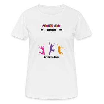 Confirmation 2026 Tenue de livre d’or Sacrement Foi - T-shirt respirant Femme - blanc - Devant - AI Model Female 172 dark (172cm)