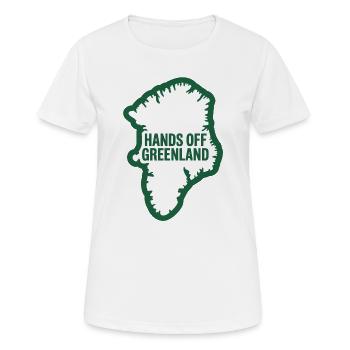Pas touches au Groenland ! - Groenland / Grønland - T-shirt respirant Femme - blanc - Devant - AI Model Female 172 dark (172cm)