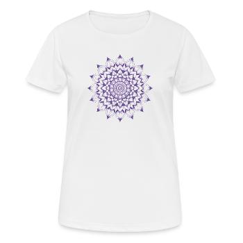 Mandala - Frauen T-Shirt atmungsaktiv - Weiß - Vorne - AI Model Female 172 dark (172cm)