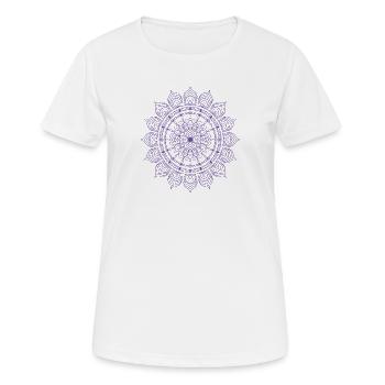 Mandala - Frauen T-Shirt atmungsaktiv - Weiß - Vorne - AI Model Female 172 dark (172cm)