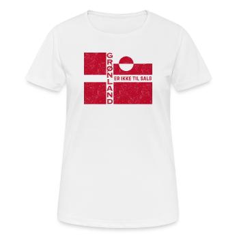Emblème du Groenland Non à vendre - T-shirt respirant Femme - blanc - Devant - AI Model Female 172 dark (172cm)