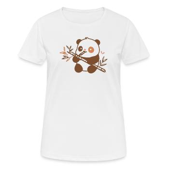 Cuddly Panda with Bamboo - Women's Breathable T-Shirt - white - Front - AI Model Female 172 dark (172cm)