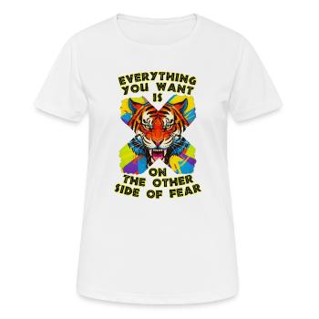 Tiger & Fear - Women's Breathable T-Shirt - white - Front - AI Model Female 172 dark (172cm)
