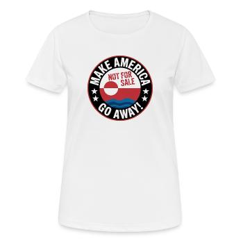Grönland steht nicht zum Verkauf! - Grönland / Grønland - Frauen T-Shirt atmungsaktiv - Weiß - Vorne - AI Model Female 172 dark (172cm)