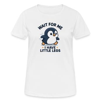 Pinguin Spruch Humor Meme Lustig Geschenkidee - Frauen T-Shirt atmungsaktiv - Weiß - Vorne - AI Model Female 172 dark (172cm)