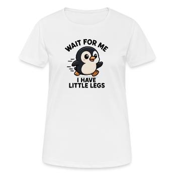Pinguin Spruch Humor Meme Lustig Geschenkidee - Frauen T-Shirt atmungsaktiv - Weiß - Vorne - AI Model Female 172 dark (172cm)